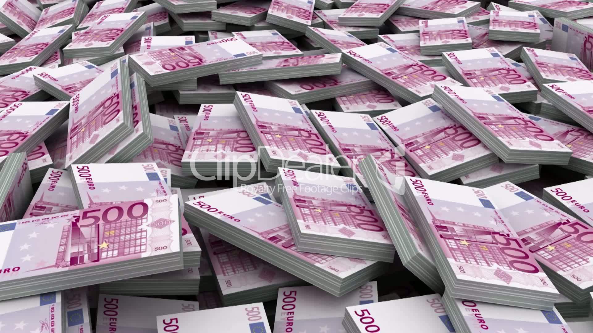 pile-of-euro-500-currency-stacks-loop-lizenzfreie-stock-videos-und-clips